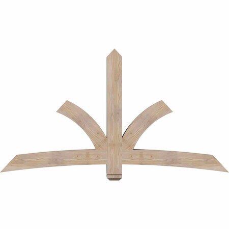 Ekena Millwork Davenport Smooth Timber Gable Bracket, Douglas Fir, 84"W x 45"H x 5 1/2"D x 5 1/2"F, 13/12 Pitch GBW084X45X0606DAV00SDF